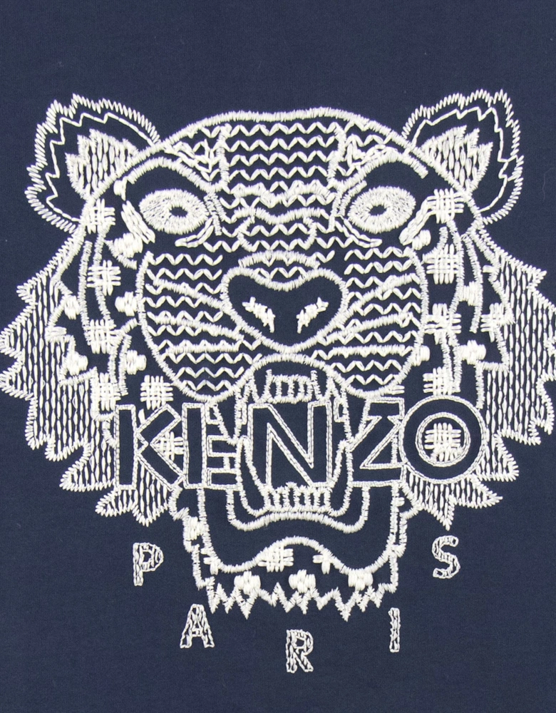 Kenzo Shibori Tiger Skate Tee Midnight Blue