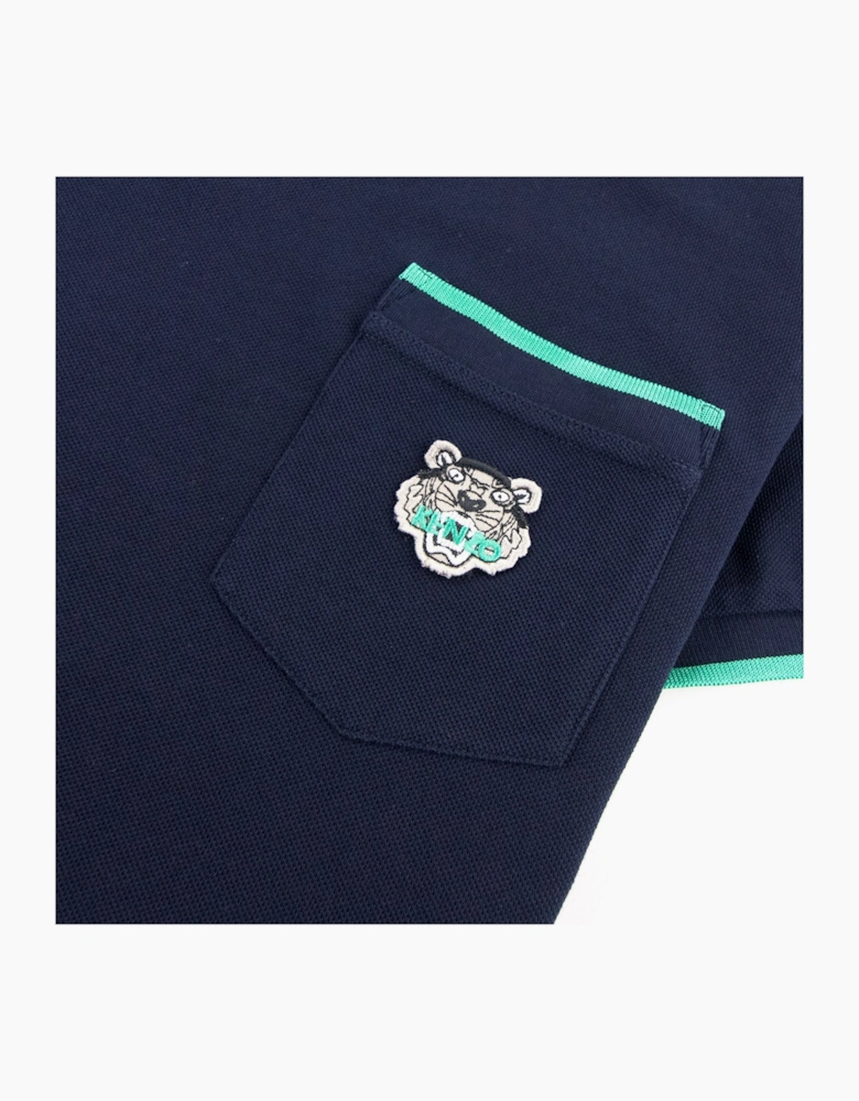 Kenzo Pocket Tiger Crest T-shirt Navy Blue
