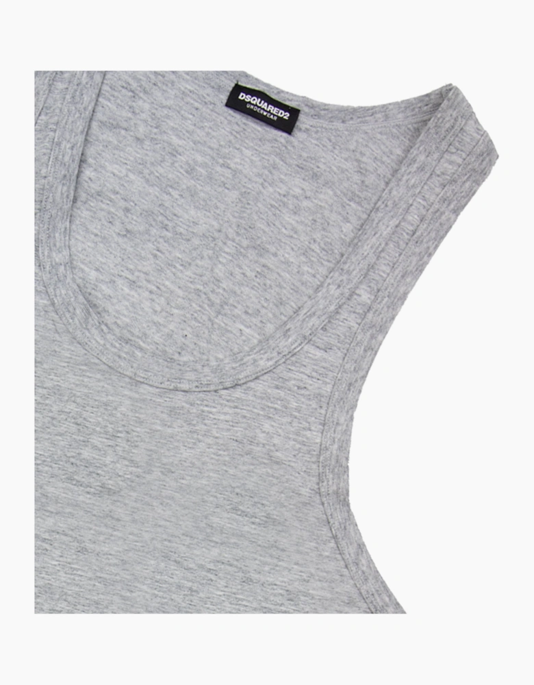 Dsquared2 Back Logo Tank Top Marl Grey
