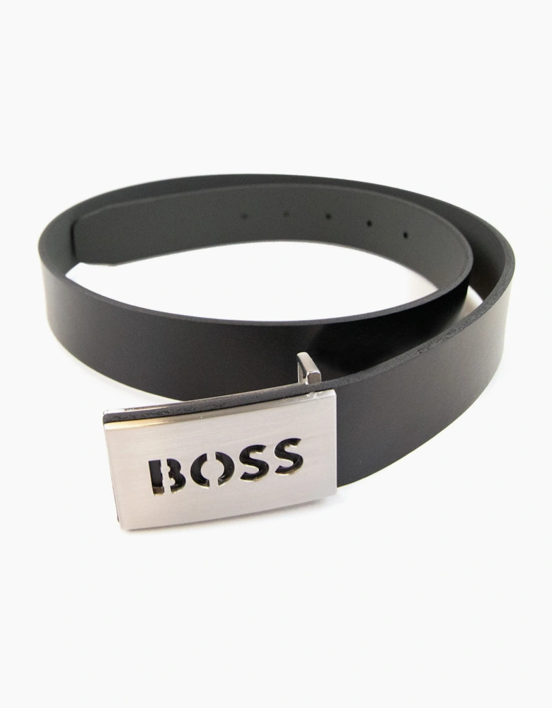 Hugo Boss Icon Cut Sz35 Buckle Belt Black 001