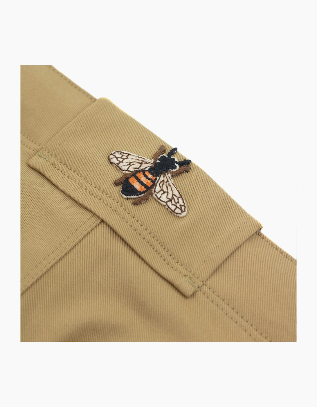 Gucci Junior Embroidered Logo Chino Shorts Beige