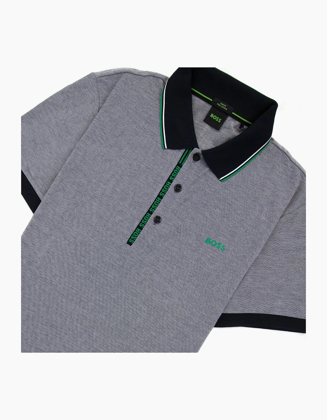 Hugo Boss Paule 4 Slim Fit Branded Placket Polo Black 401