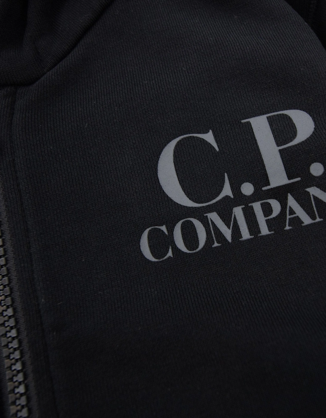 Cp Company Undersixteen U16 Diagonal Fleece Goggle Hooded Sweatshirt Black 999