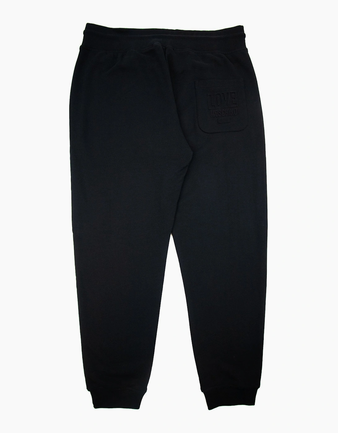 Love Moschino Back Pocket Embossed Logo Tracksuit Pants Black