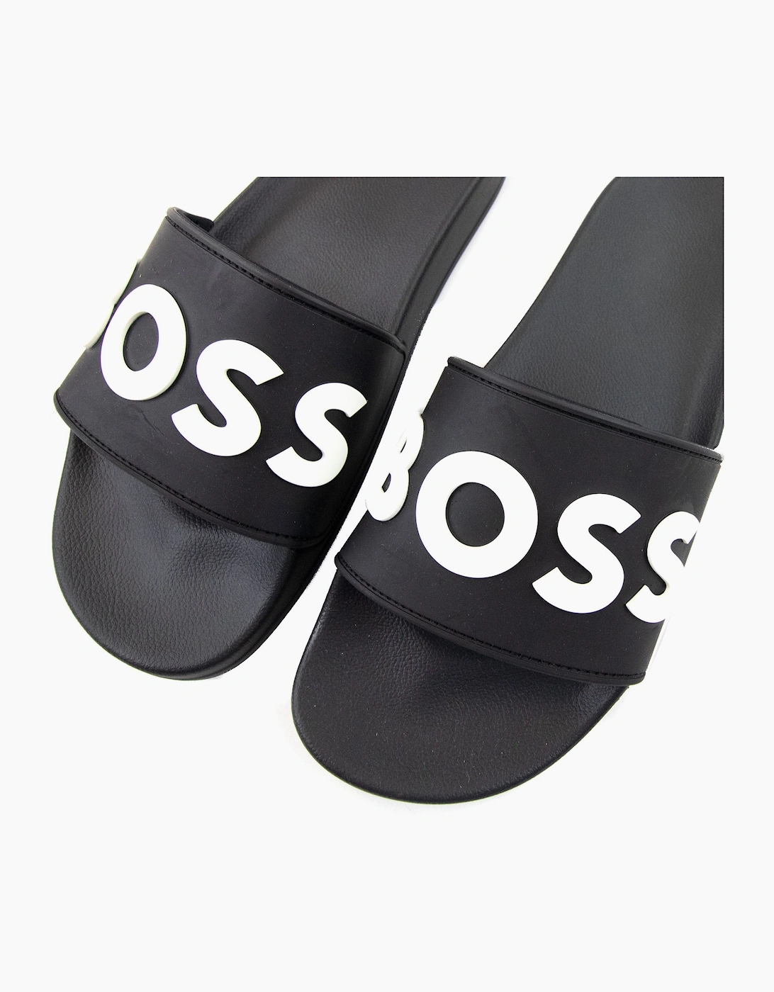 Hugo Boss Kirk Raised Contrast Logo Slider Black 001