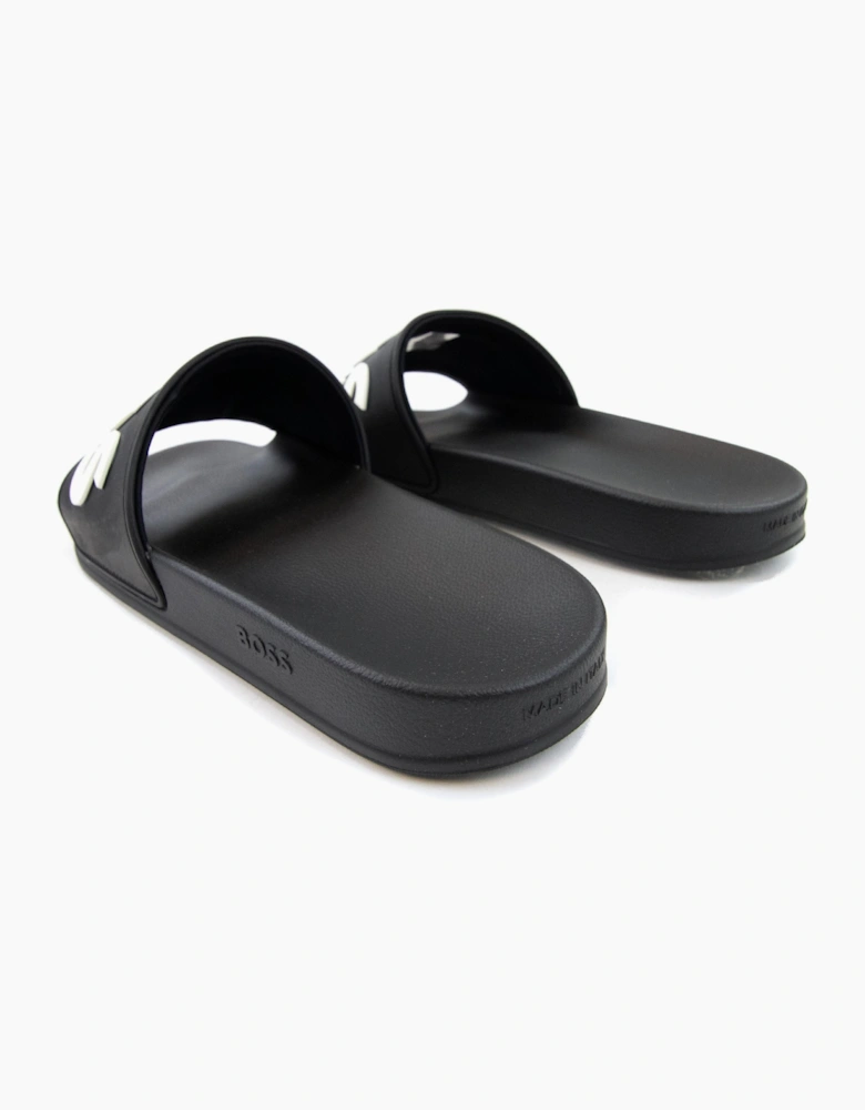 Hugo Boss Kirk Raised Contrast Logo Slider Black 001