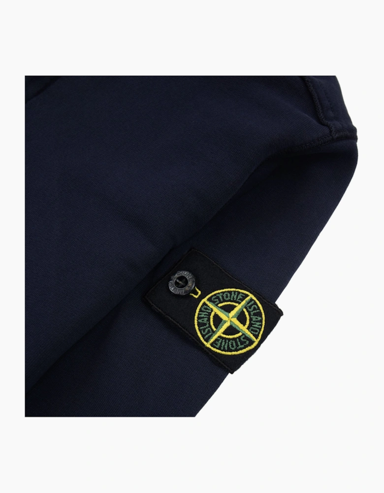 Stone Island Junior Patch Logo Zip Up Hoodie Navy V0026