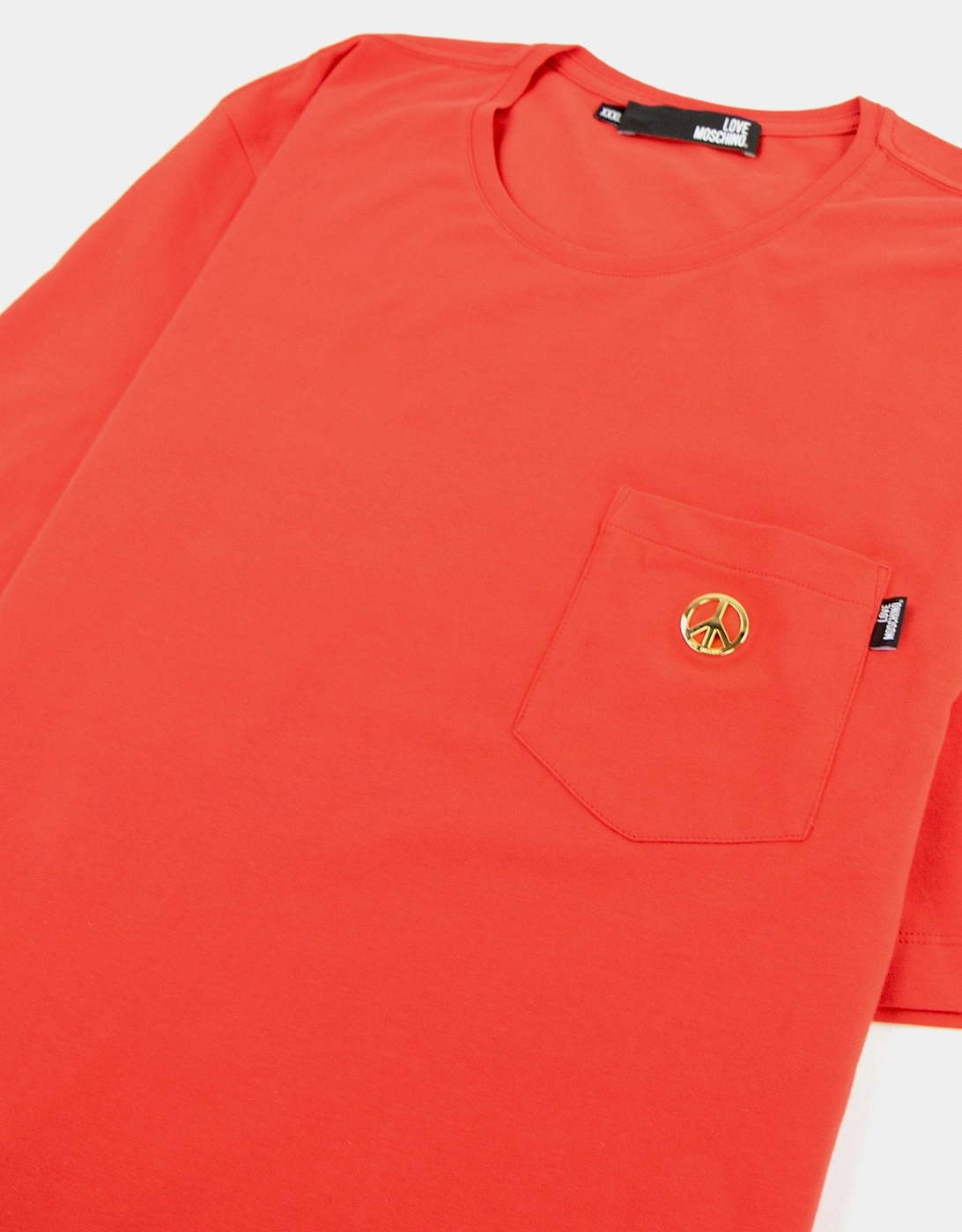 Love Moschino Gold Logo T-shirt Red