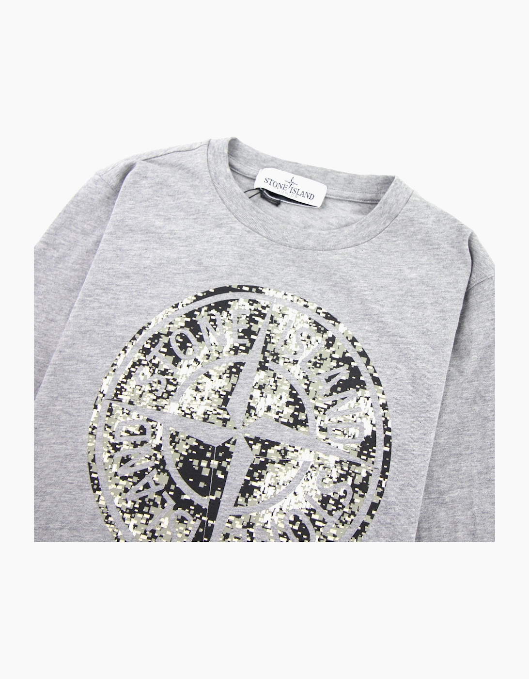 Stone Island Junior 21057 Digi Compass T-shirt Grey V1064