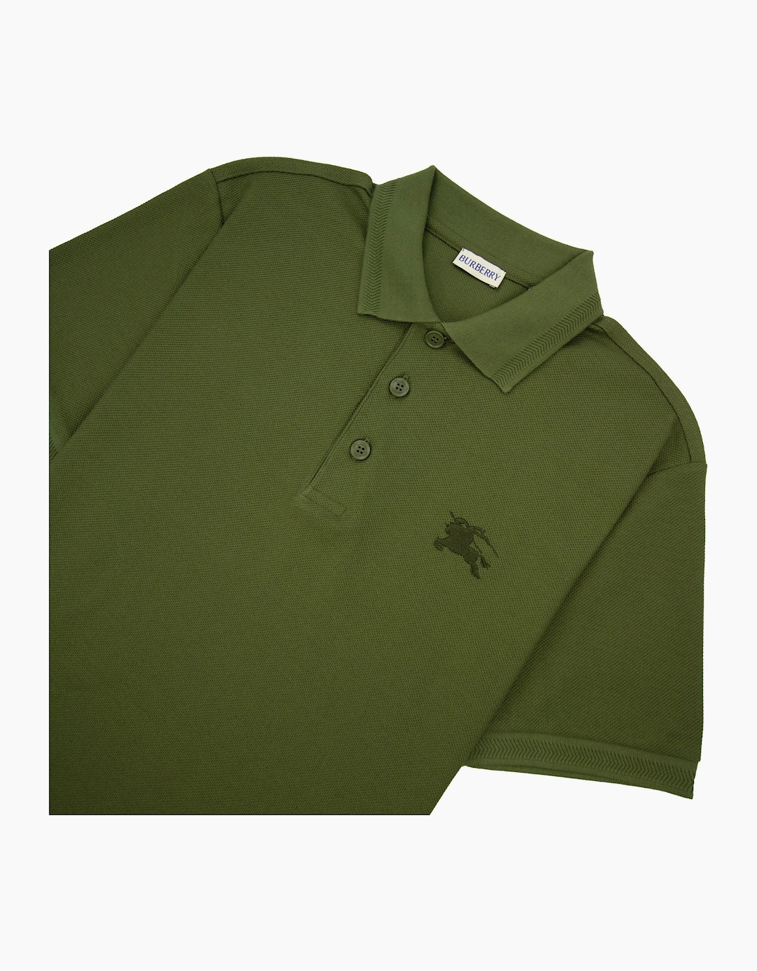 Burberry EKD Cotton Polo Shirt Olive