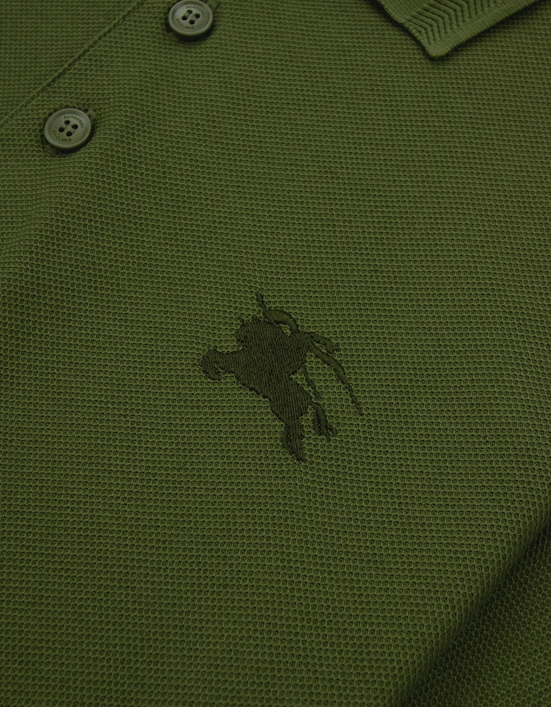 Burberry EKD Cotton Polo Shirt Olive