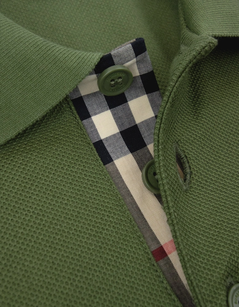 Burberry EKD Cotton Polo Shirt Olive