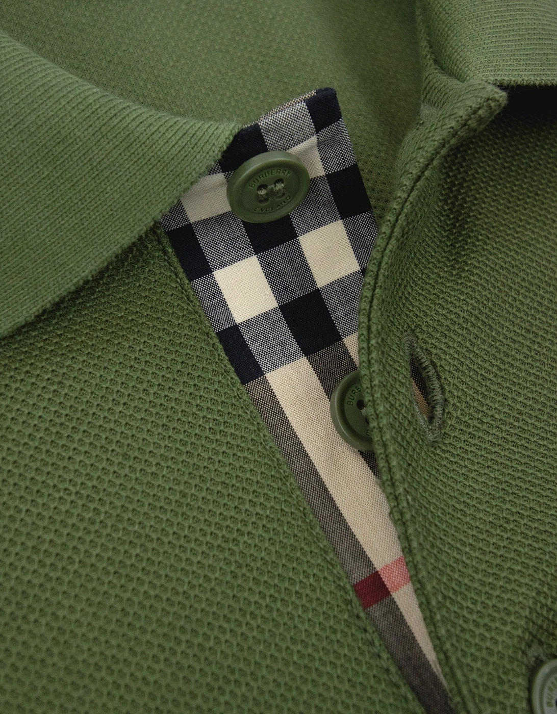 Burberry EKD Cotton Polo Shirt Olive
