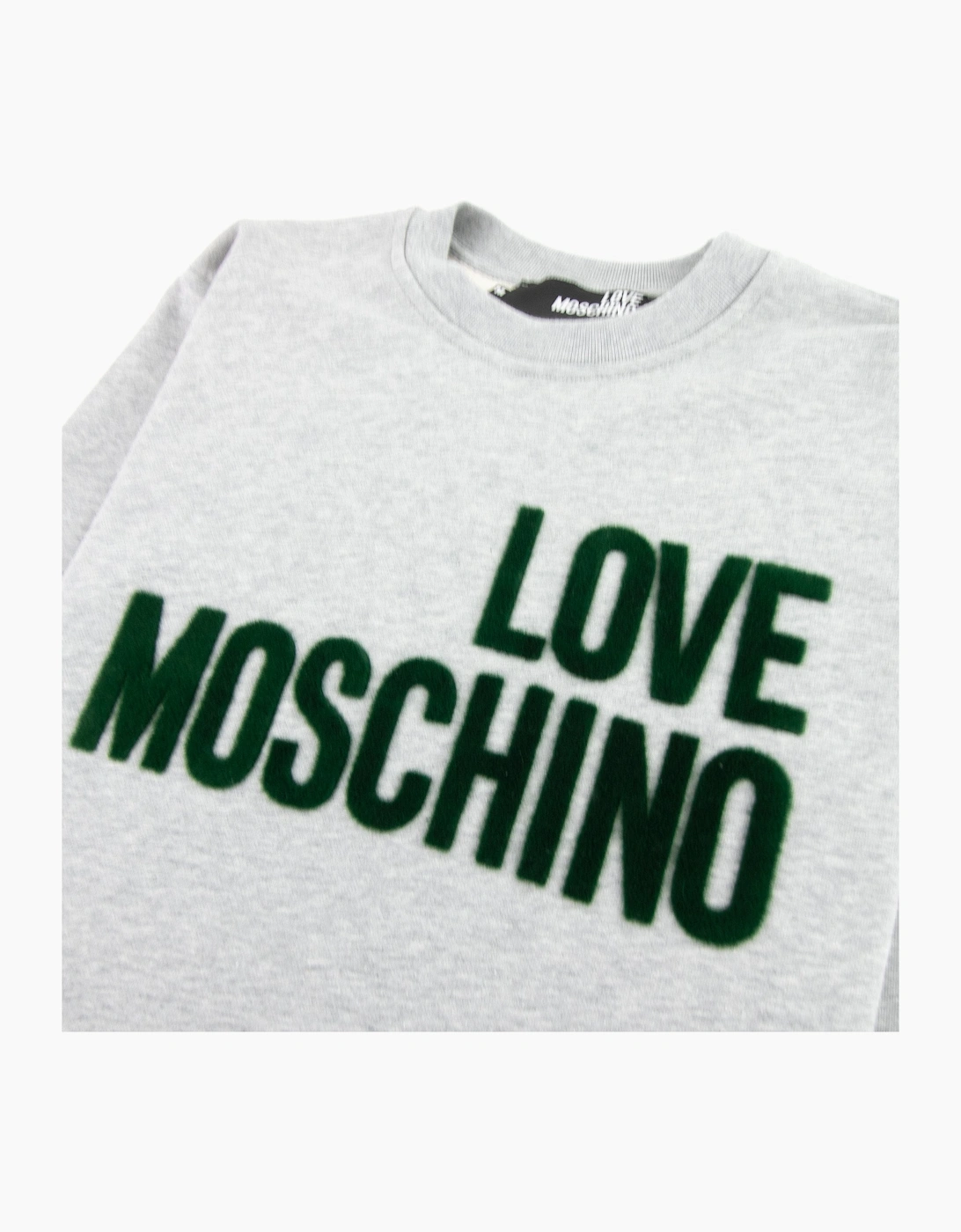 Love Moschino Grass Logo Sweatshirt Grey