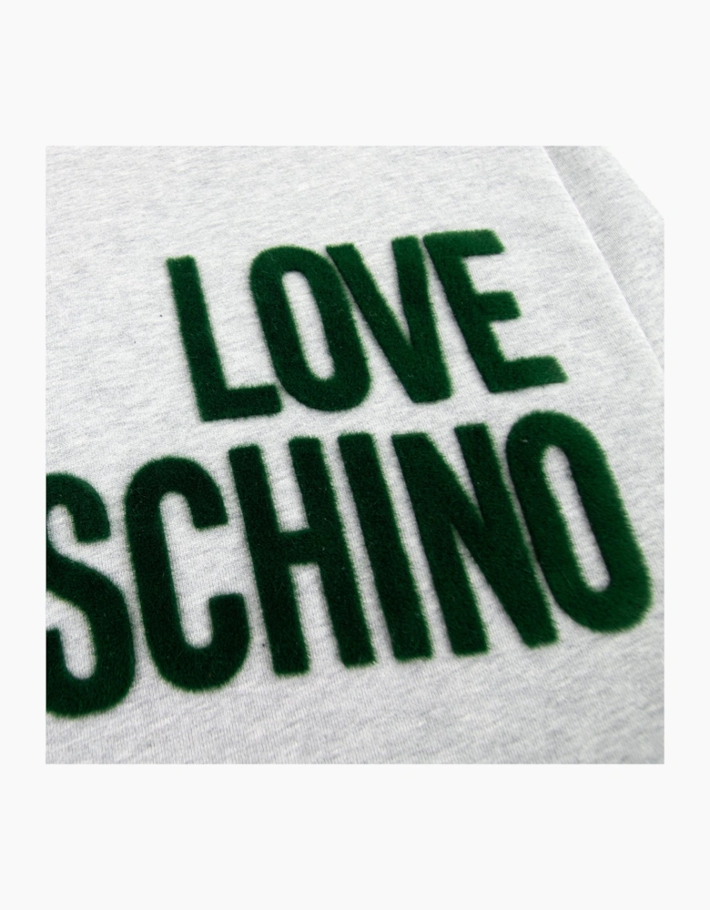 Love Moschino Grass Logo Sweatshirt Grey