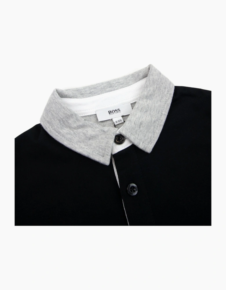 Hugo Boss Kids Stripe Logo S/s Polo Black