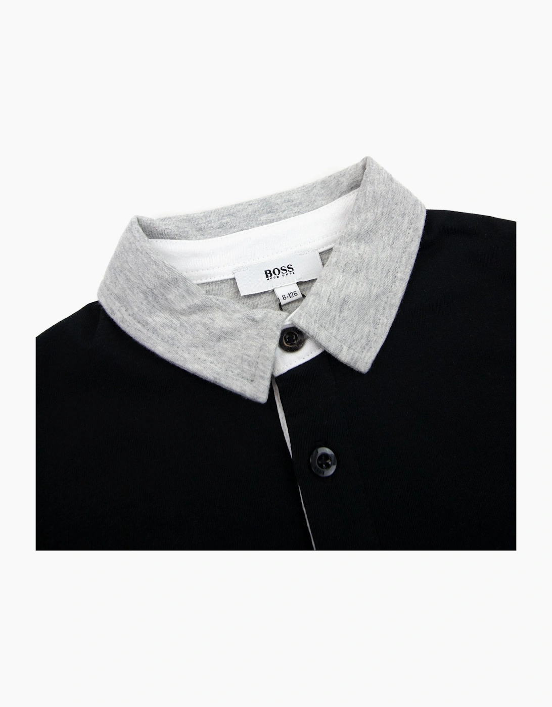 Hugo Boss Kids Stripe Logo S/s Polo Black