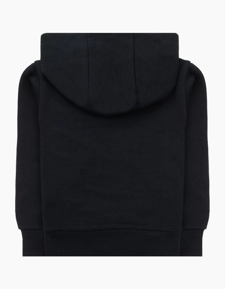 Moncler Junior Logo Printed Hoodied Sweatshirt Black 999