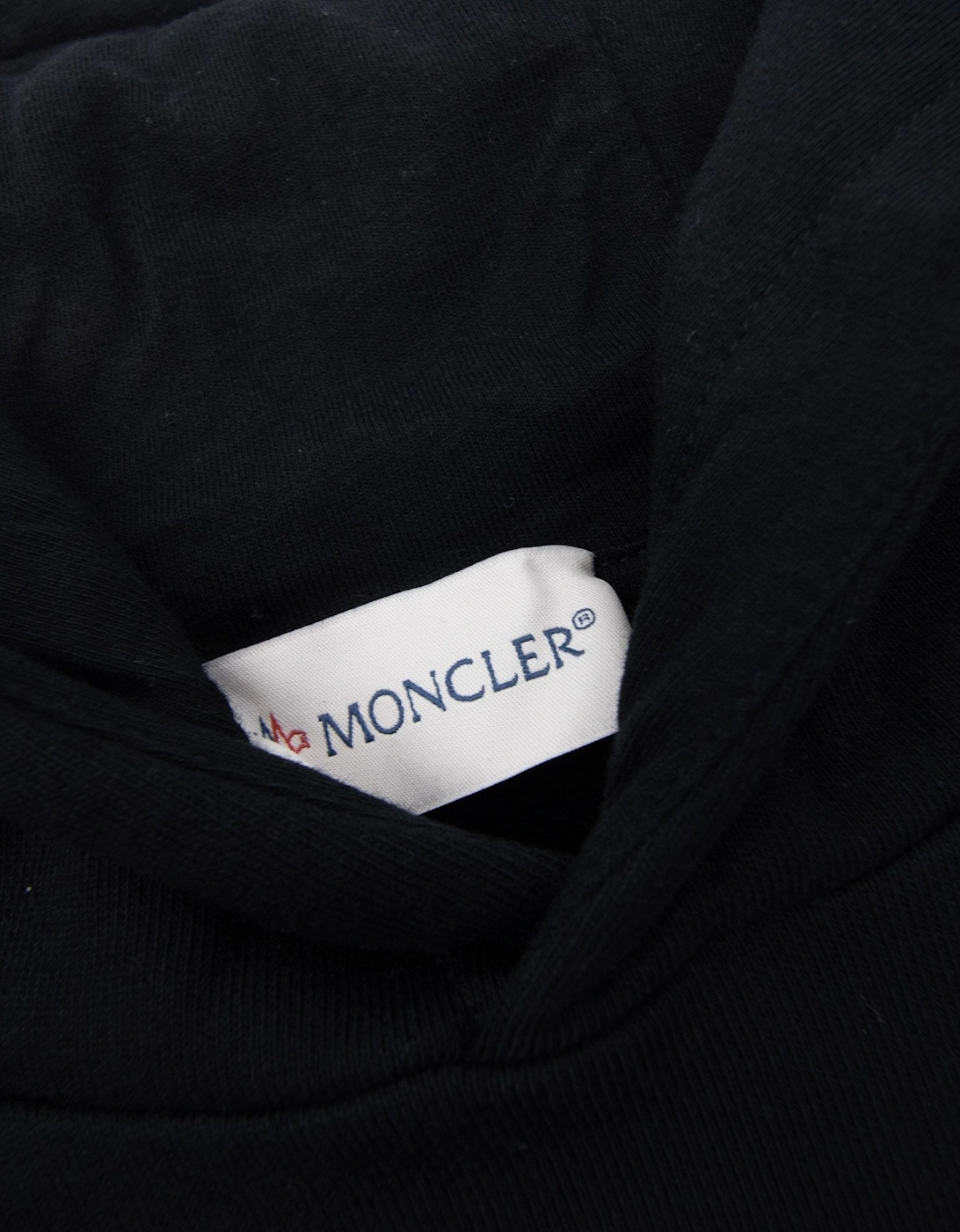Moncler Junior Logo Printed Hoodied Sweatshirt Black 999