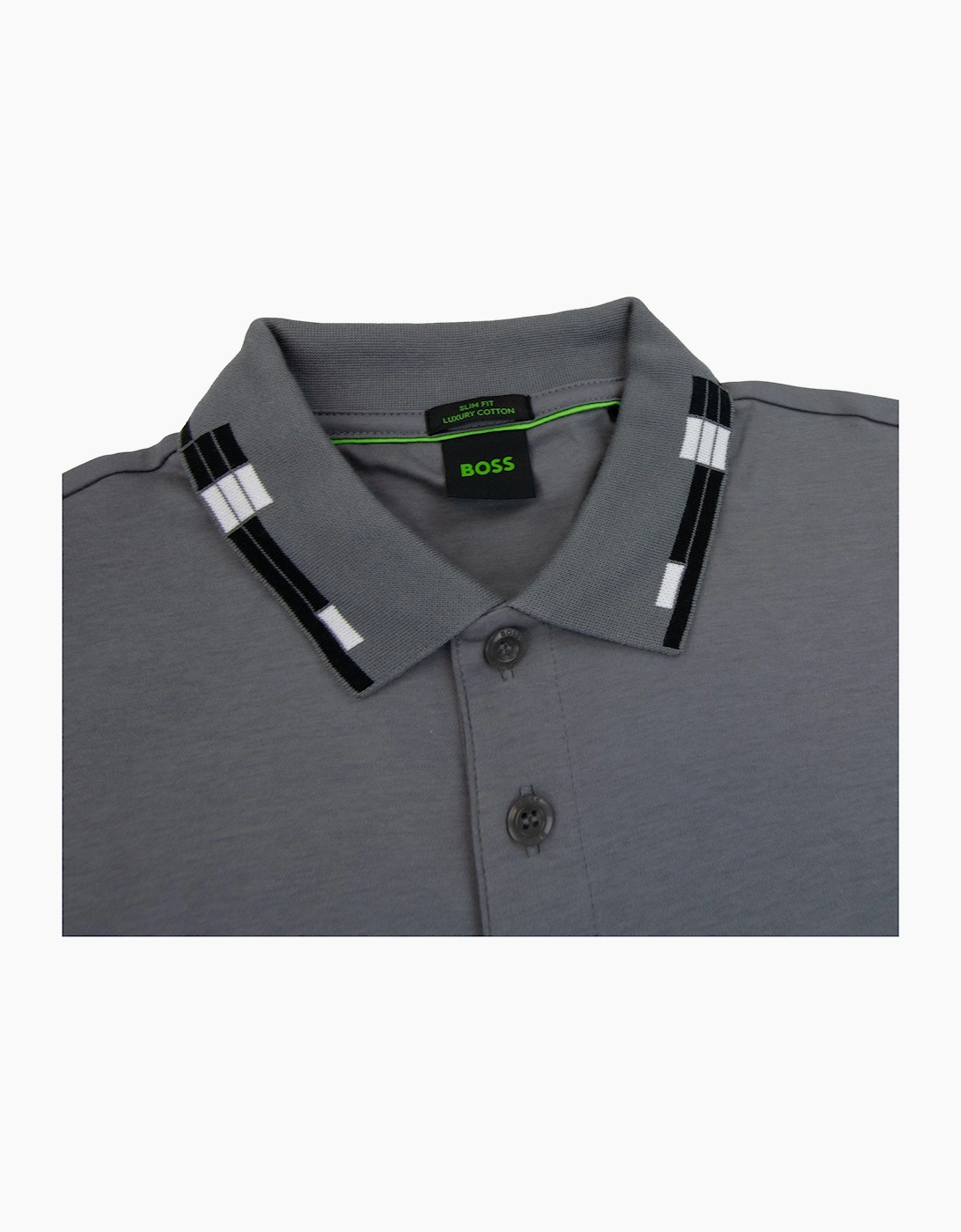 Hugo Boss Paule Slim Fit Laxury Cotton Polo Grey 036