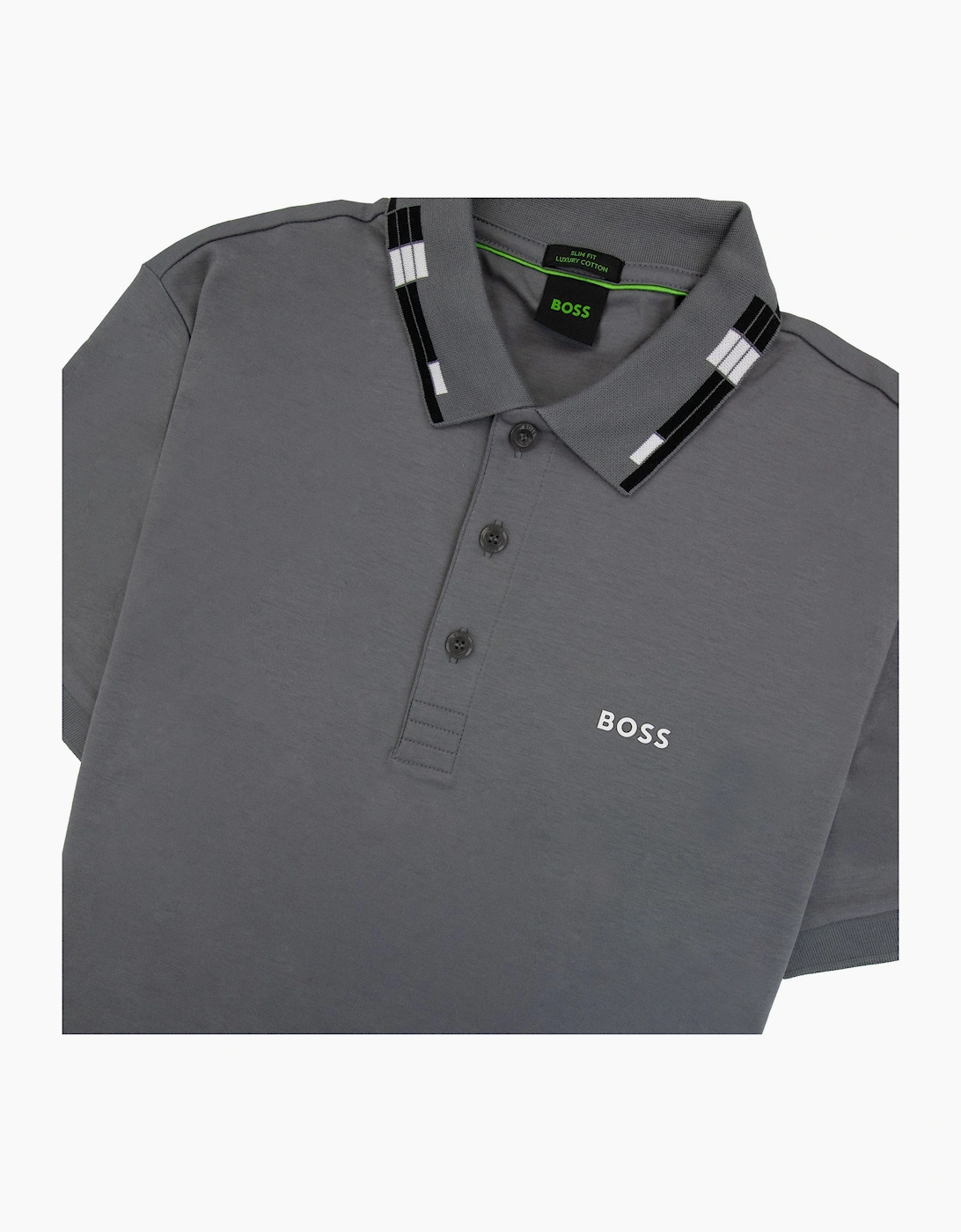 Hugo Boss Paule Slim Fit Laxury Cotton Polo Grey 036