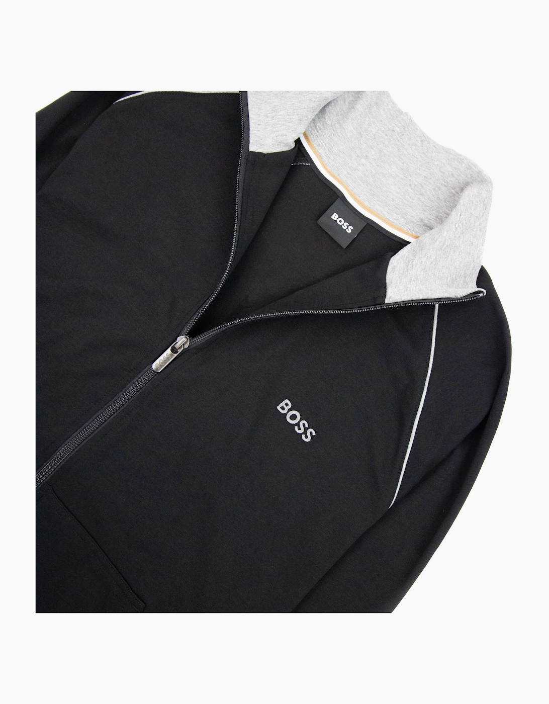 Hugo Boss Mix&match Logo Zip Funnel Neck Black 001