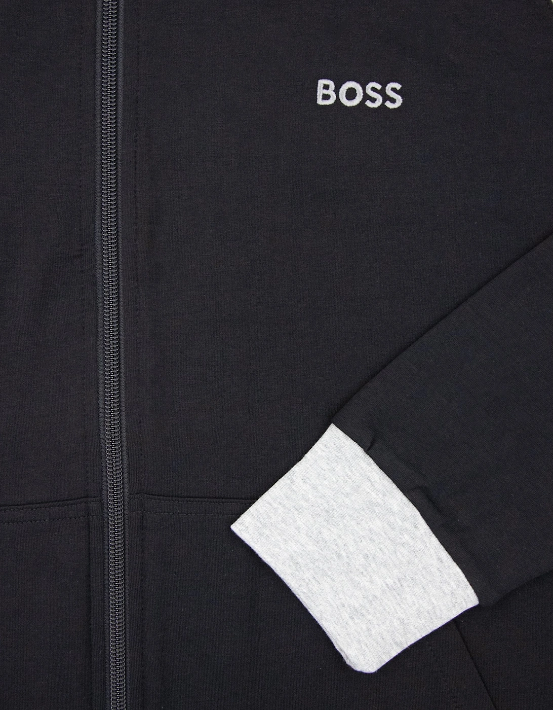 Hugo Boss Mix&match Logo Zip Funnel Neck Black 001