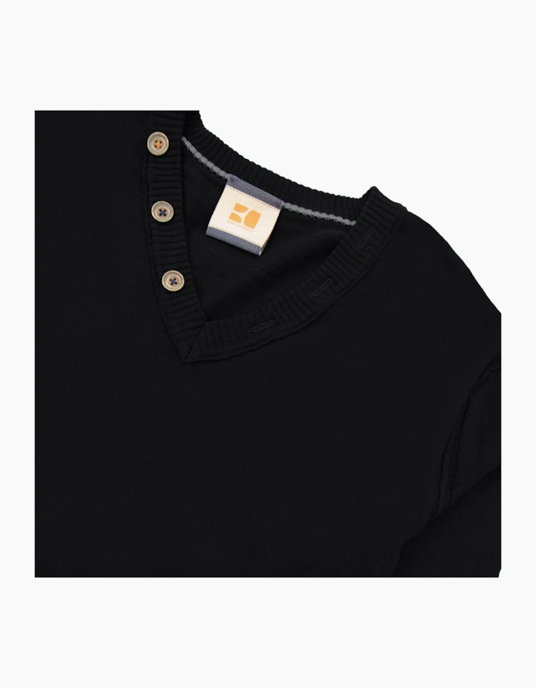 Hugo Boss Light Fleece V Neck Sweatshirt Black SA30