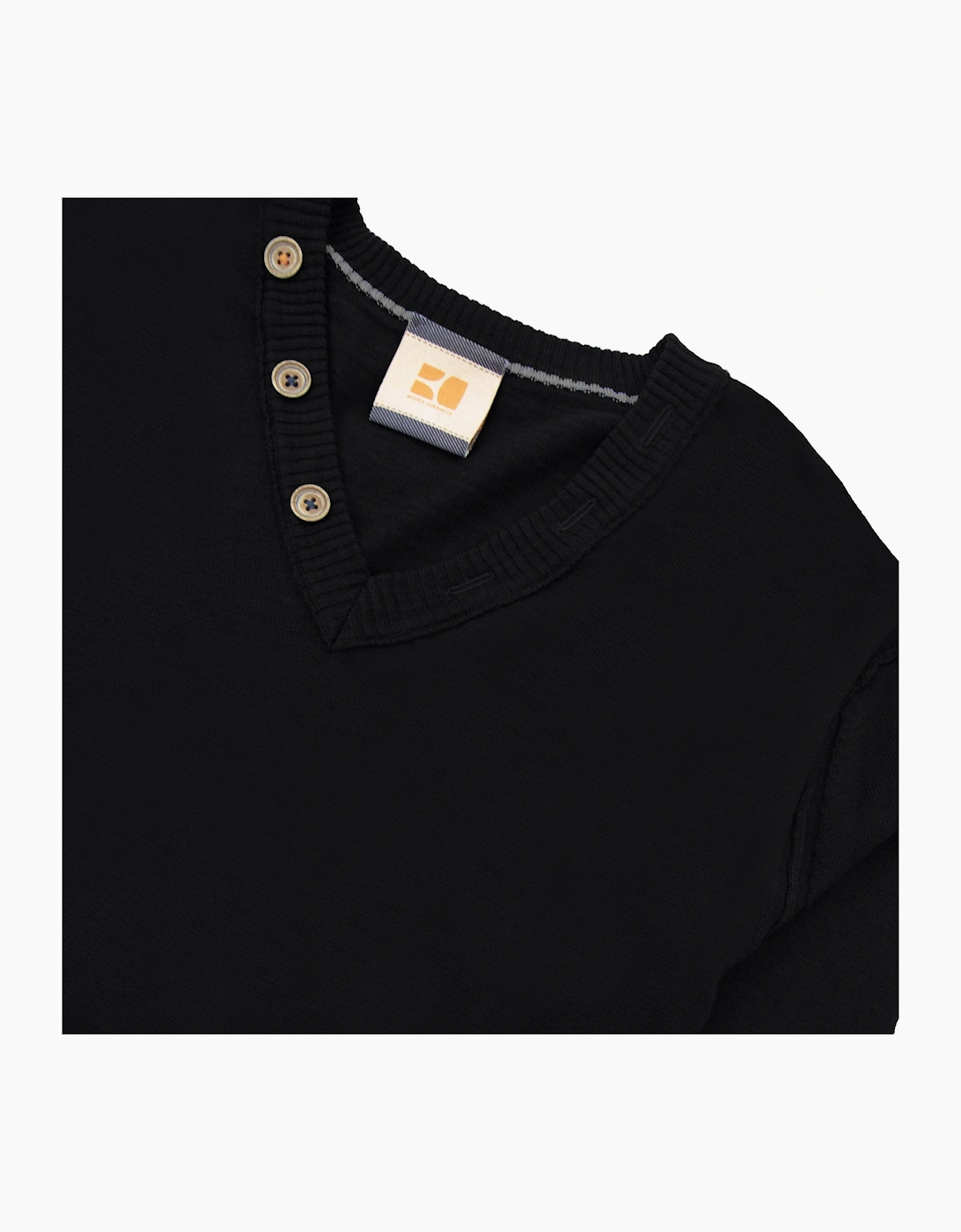 Hugo Boss Light Fleece V Neck Sweatshirt Black SA30