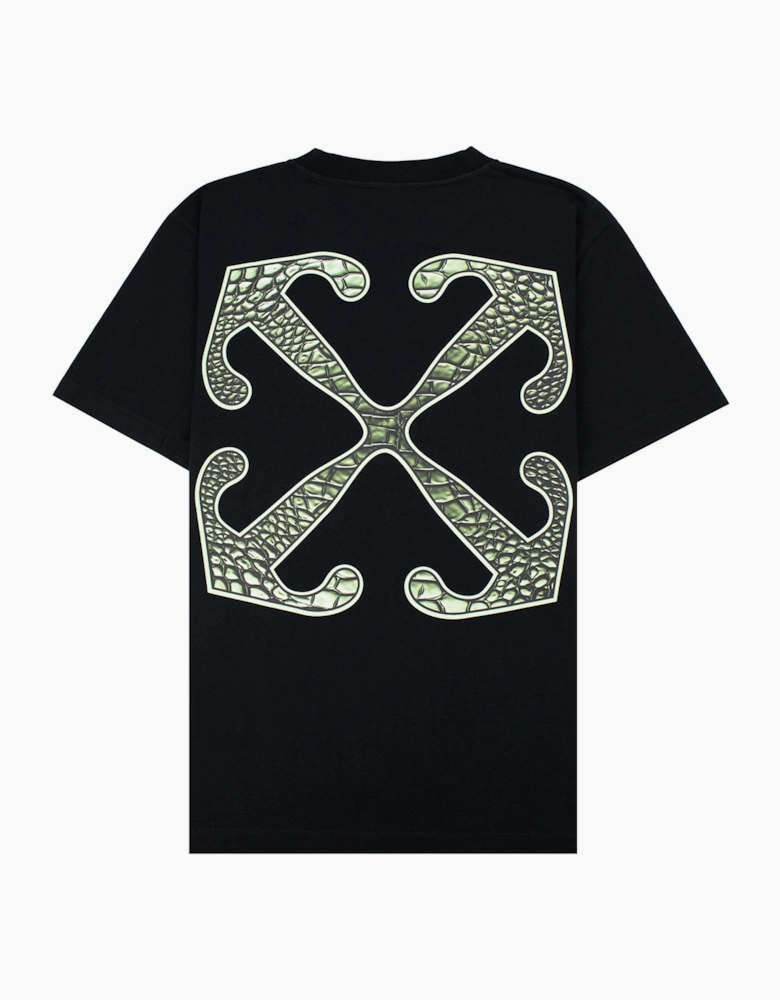 Off White Croco Arrow Slim S/s T Shirt Black Lime