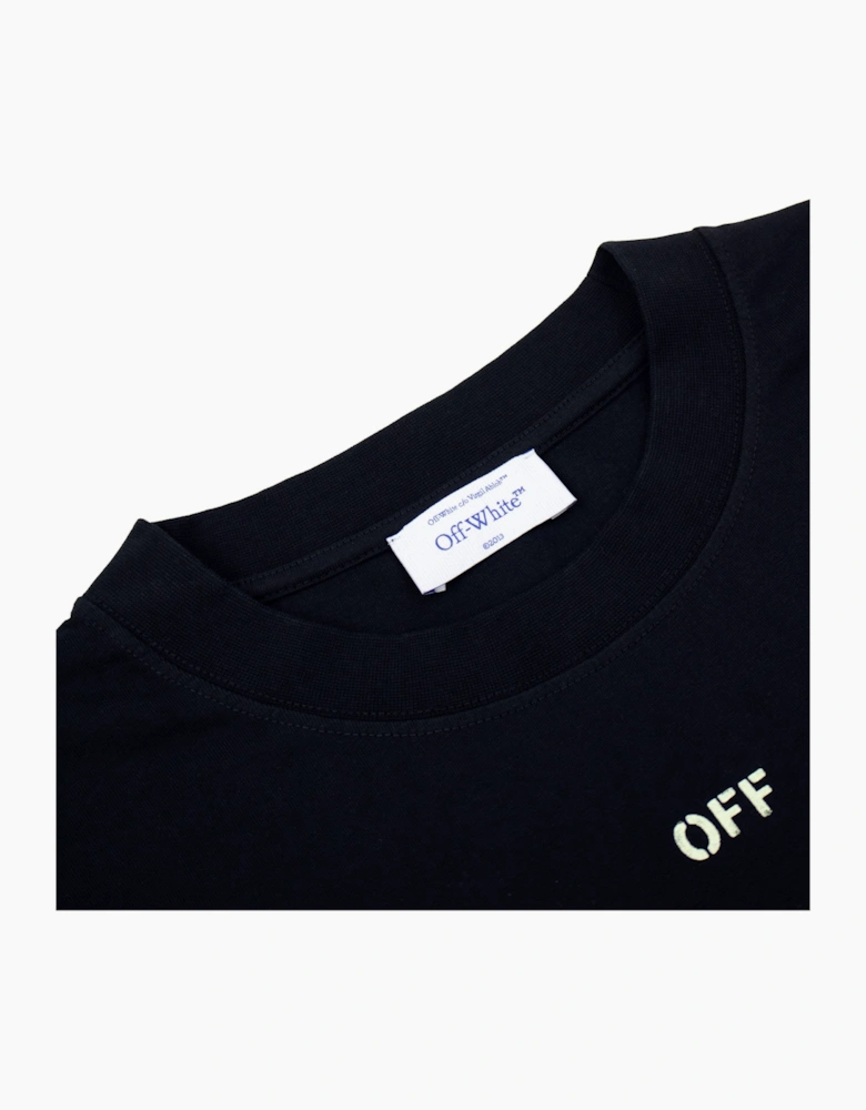 Off White Croco Arrow Slim S/s T Shirt Black Lime