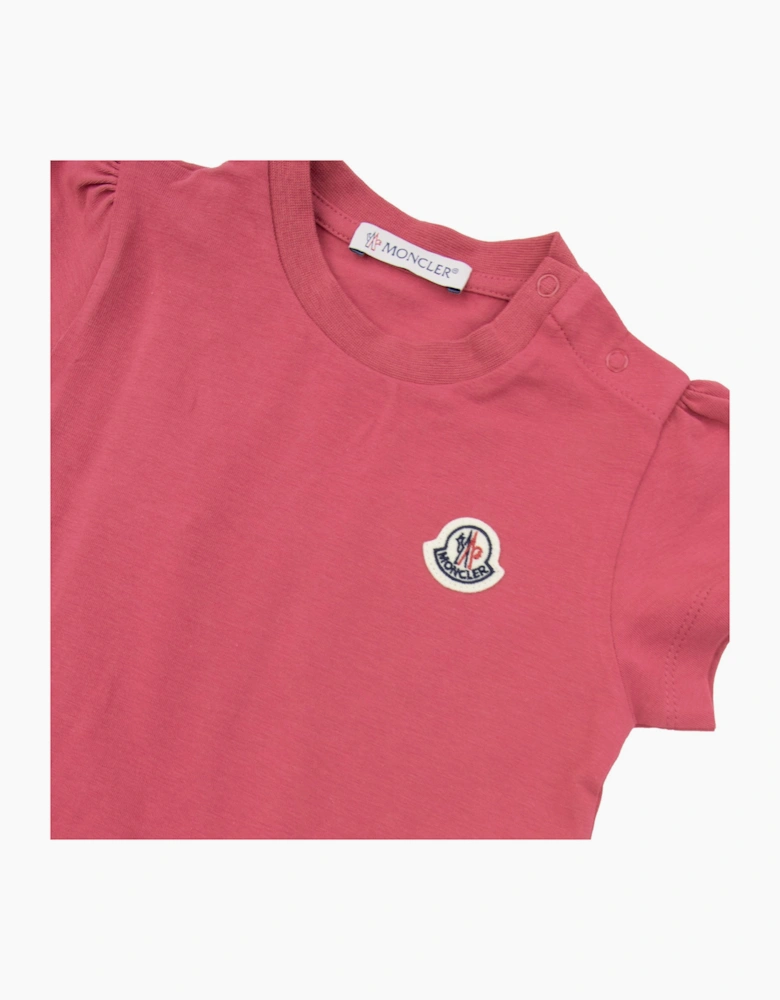 Moncler Junior Baby Girls Ruffle Dress Pink 557