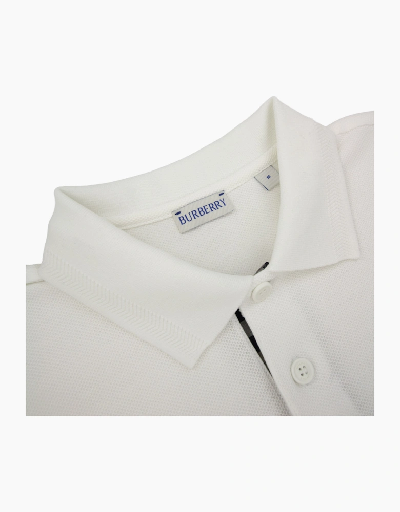 Burberry EKD Cotton Polo Shirt White