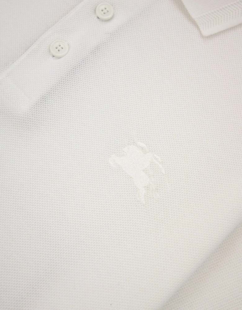 Burberry EKD Cotton Polo Shirt White