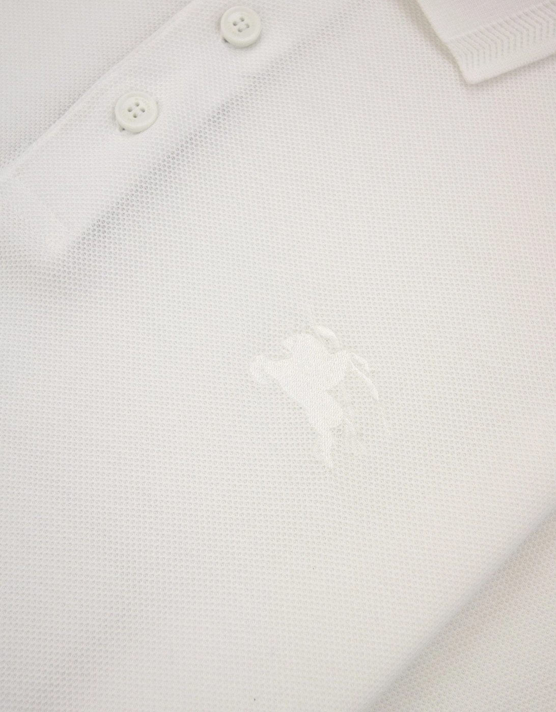 Burberry EKD Cotton Polo Shirt White