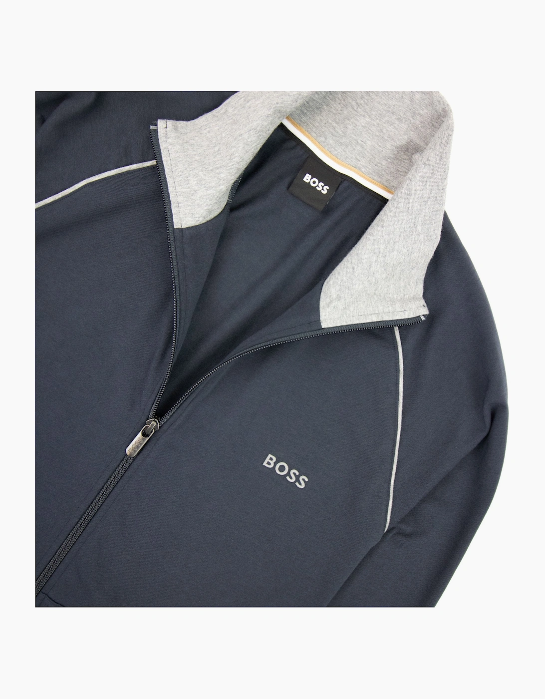 Hugo Boss Mix&match Logo Zip Funnel Neck Navy 403
