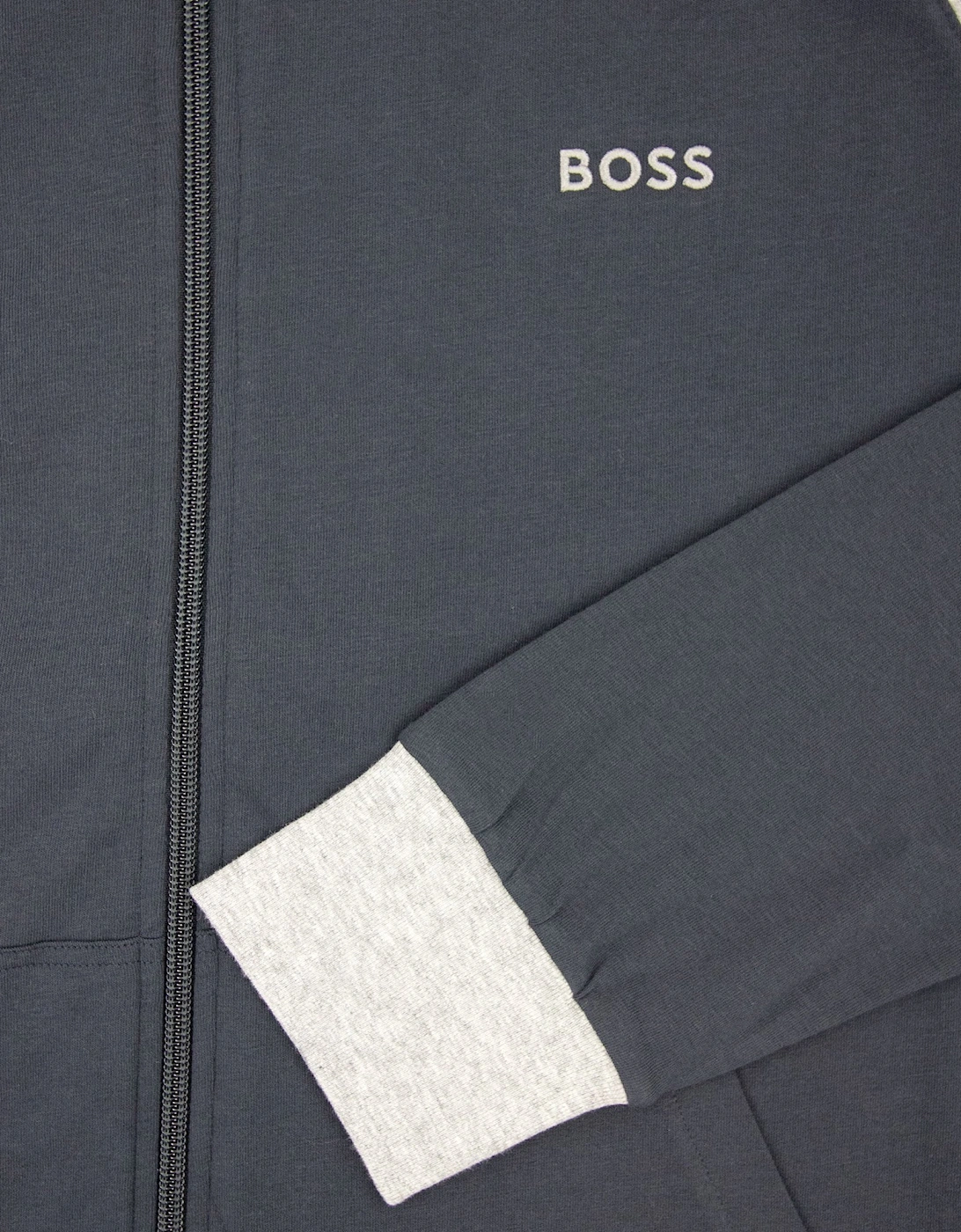 Hugo Boss Mix&match Logo Zip Funnel Neck Navy 403