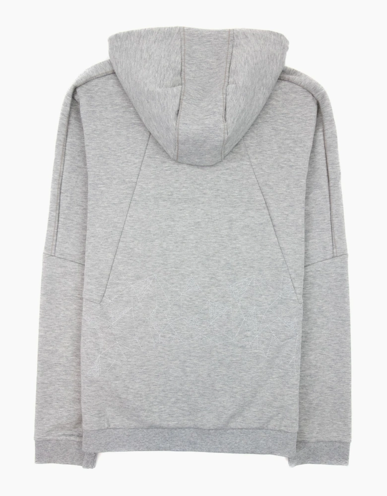 Hugo Boss Saggy 2 Grid Artwork Zip Up Hoody Gray 059