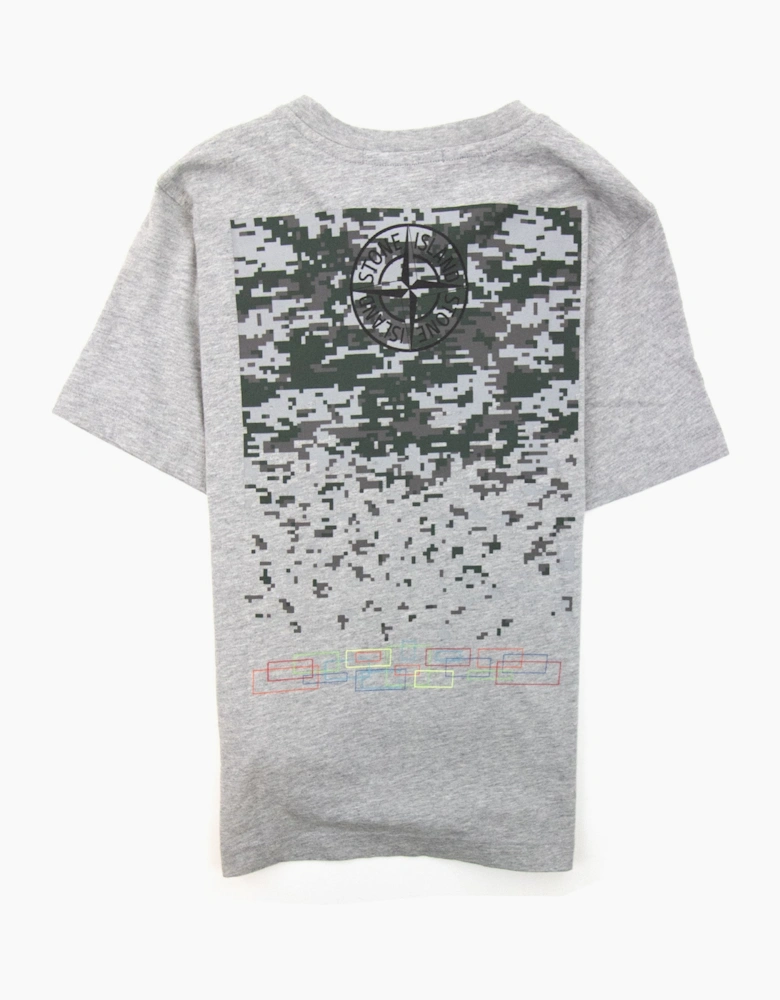 Stone Island Junior 21054 Logo T Shirt Grey V1064