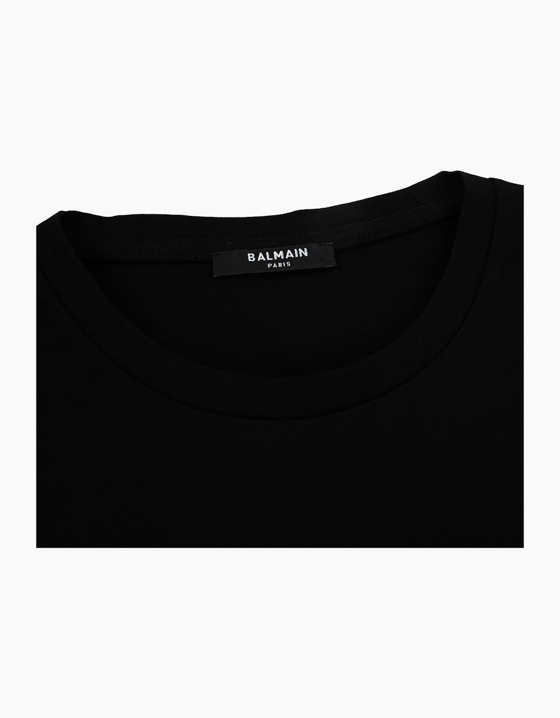 Balmain Embossed Logo T Shirt Black