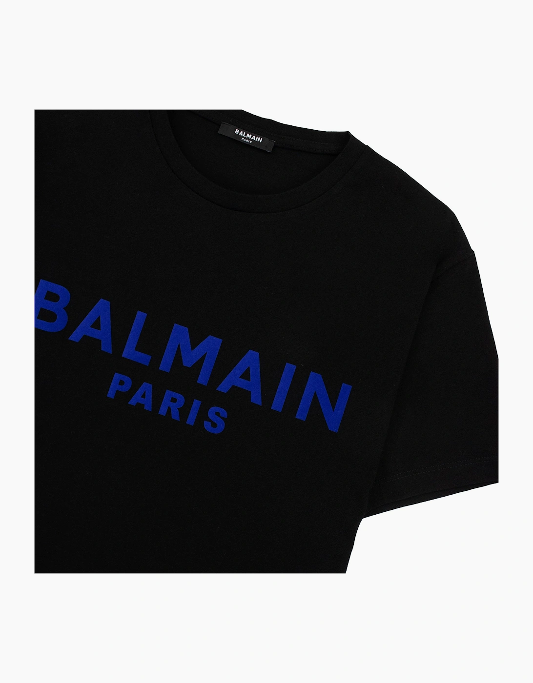 Balmain Embossed Logo T Shirt Black