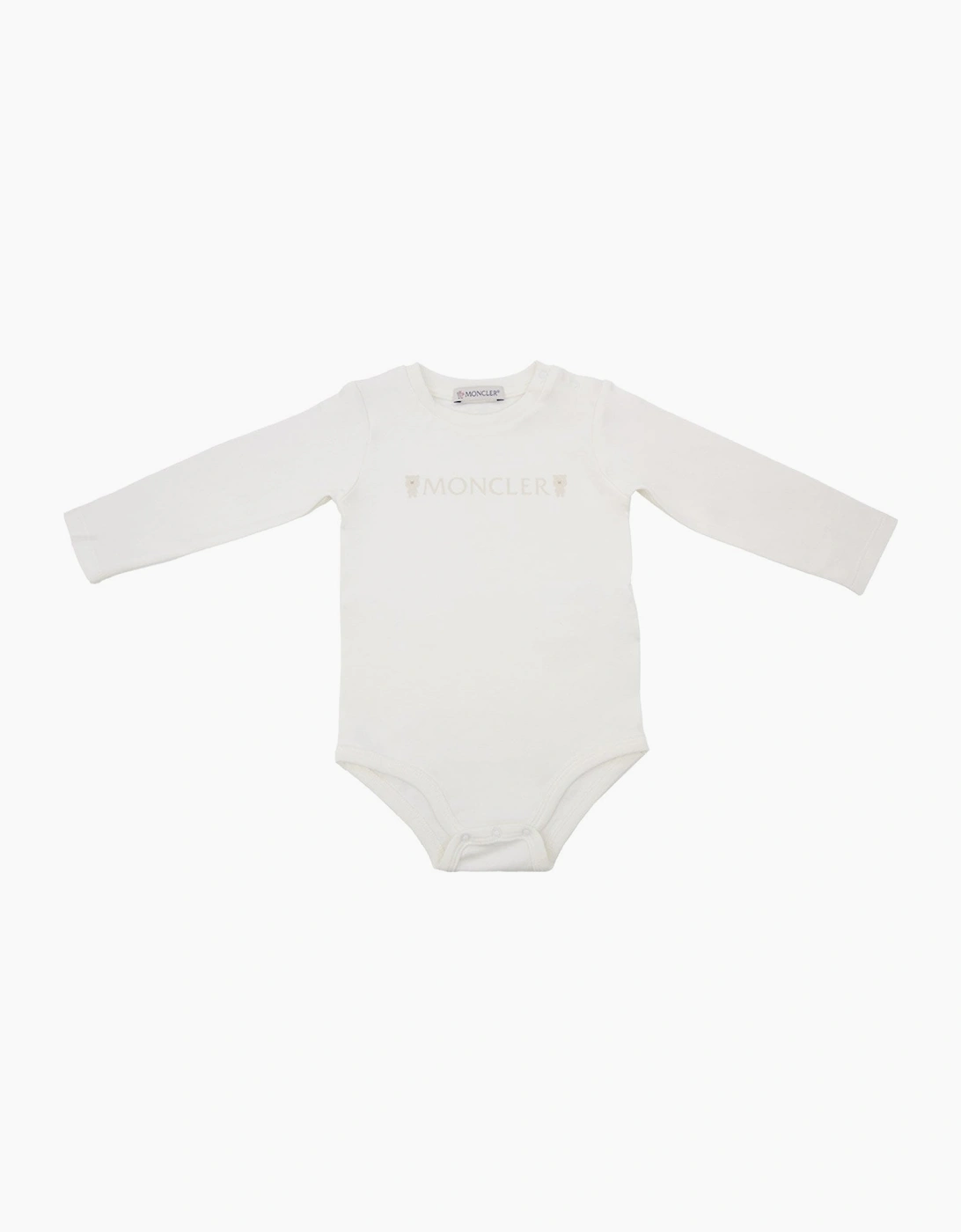 Moncler Junior Teddy Bear Logo Cotton Set White F02
