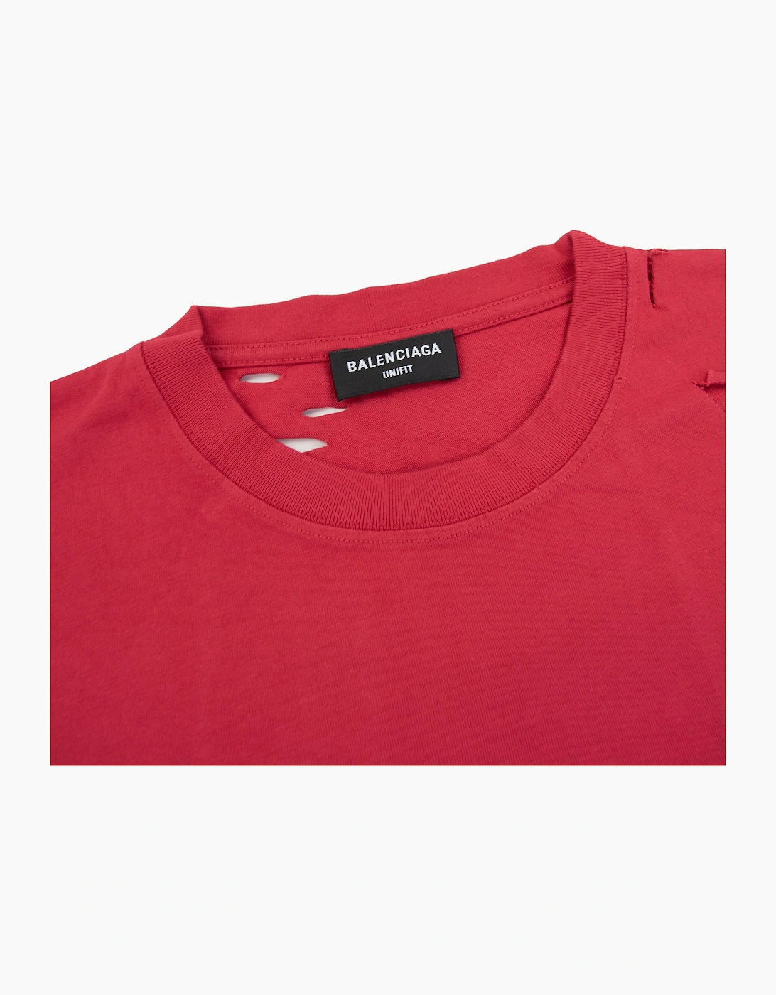 Balenciaga Caps Rip T-shirt Raspberry/white