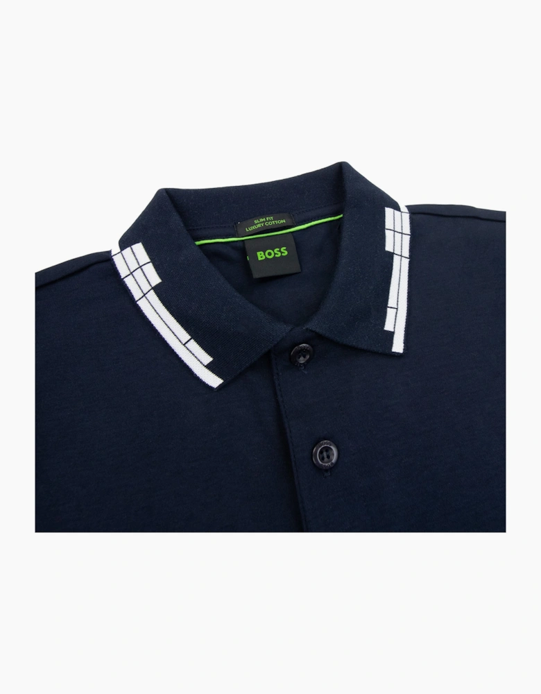 Hugo Boss Paule Slim Fit Laxury Cotton Polo Navy 402