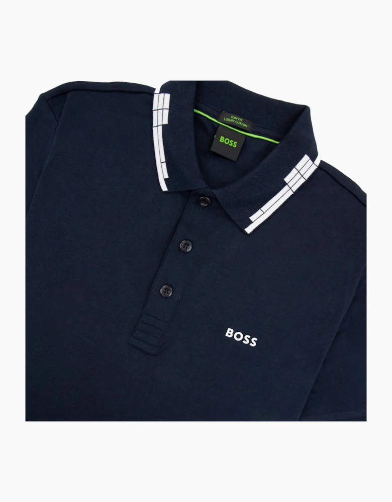 Hugo Boss Paule Slim Fit Laxury Cotton Polo Navy 402