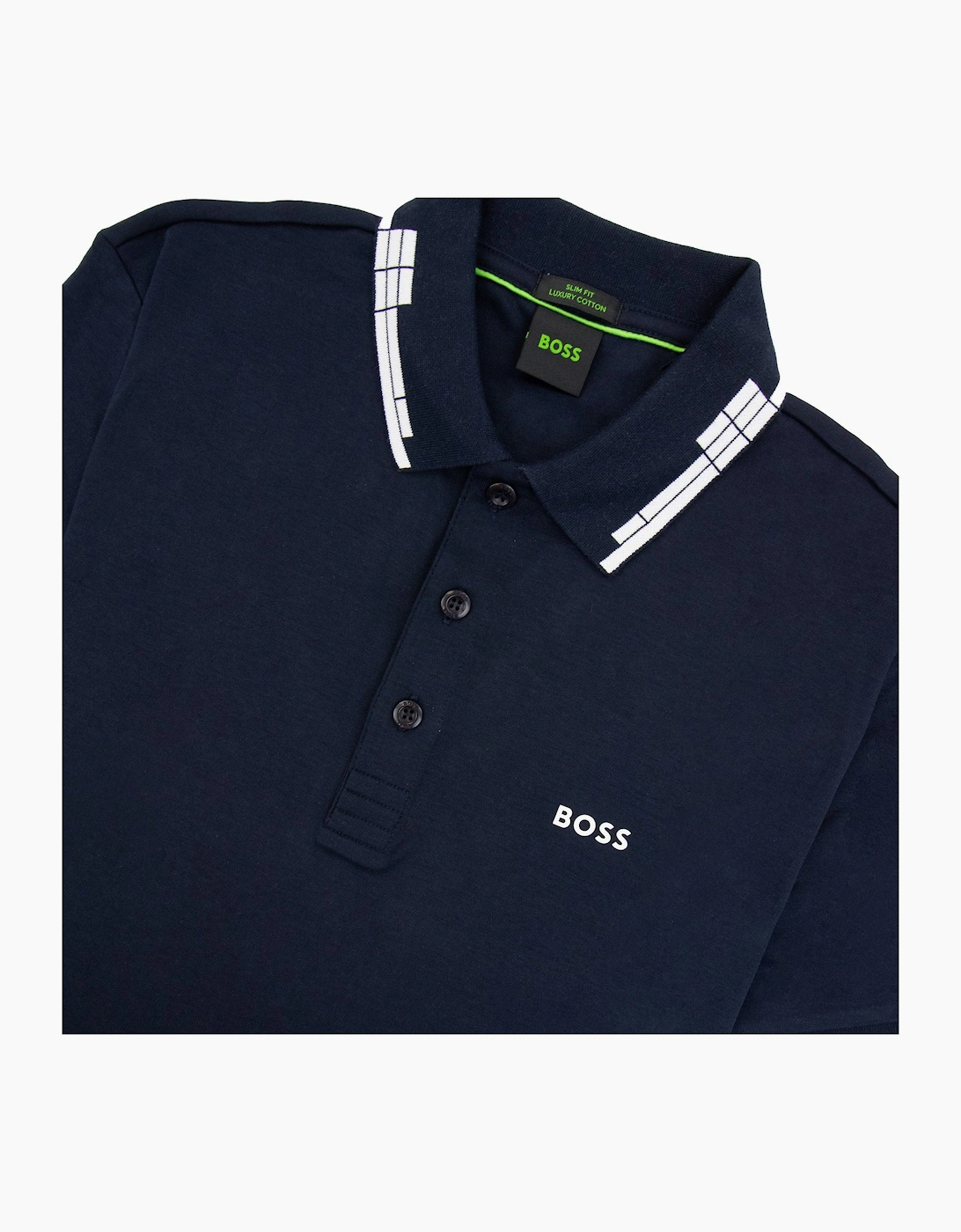 Hugo Boss Paule Slim Fit Laxury Cotton Polo Navy 402