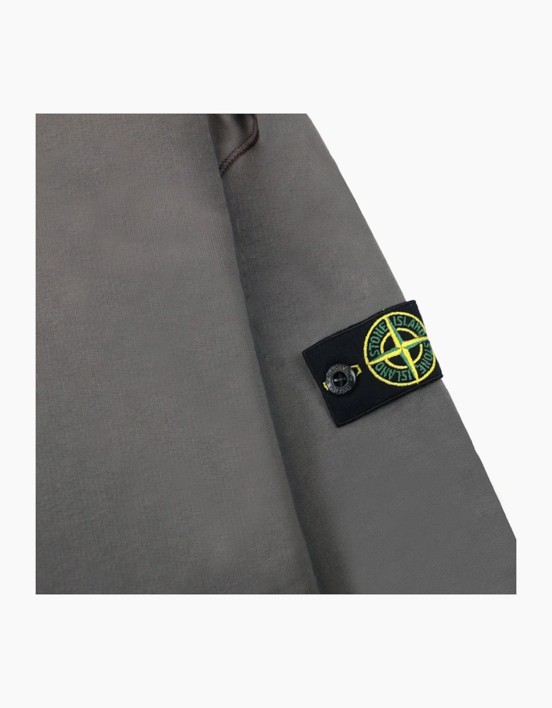 Stone Island Junior 60640 Hooded Zip Up Sweatshirt Khaki V0060