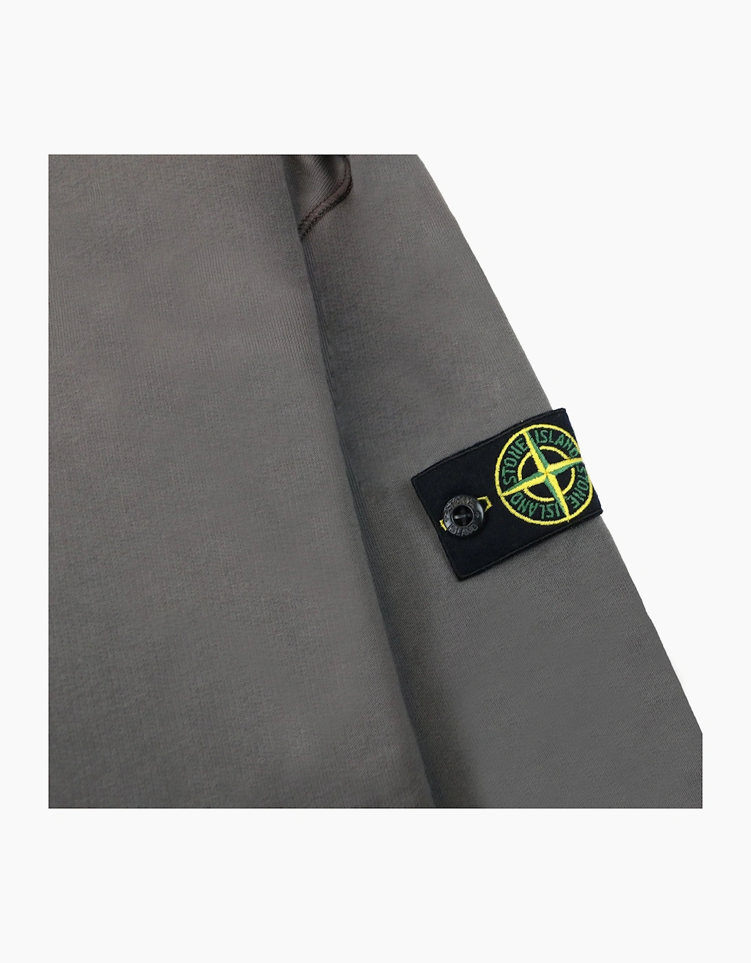 Stone Island Junior 60640 Hooded Zip Up Sweatshirt Khaki V0060