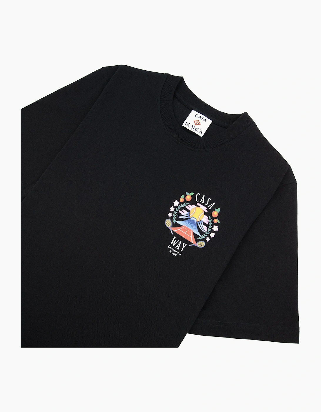 Casablanca Casa Way Mountain Short Sleeve T-shirt Black