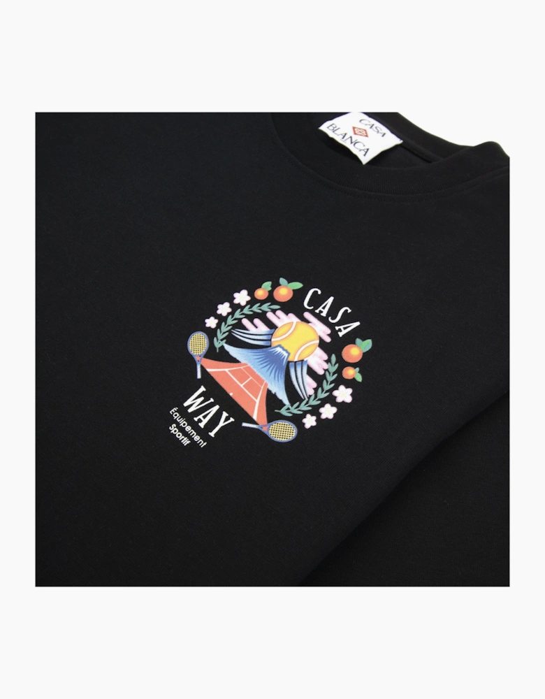 Casablanca Casa Way Mountain Short Sleeve T-shirt Black